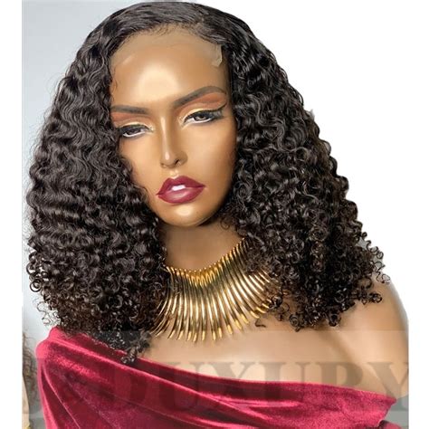 Afro Kinky Curly Hair Hd Transparent Lace Closure Frontal Full 360 Wig