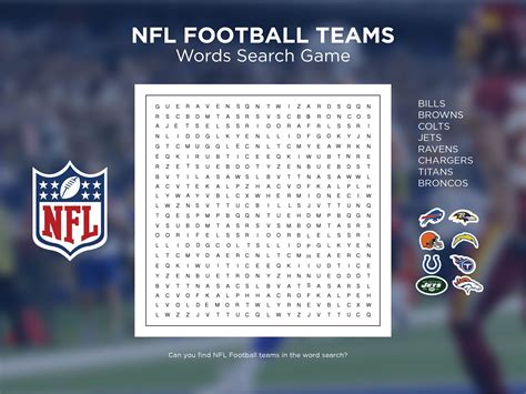 Nfl Word Search Printable Printable Word Searches