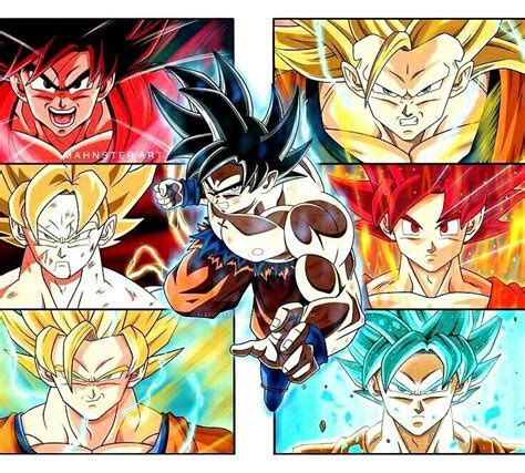 Goku Fases Anime Dragon Ball Dragon Ball Art Dragon Ball