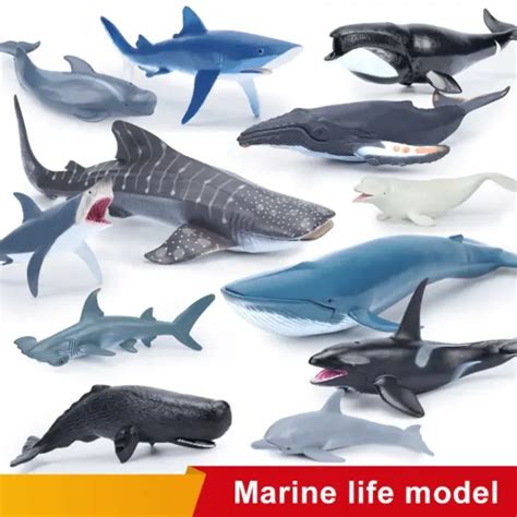 Marine Sea Life Toys Whale Shark Figures Ocean Model Dolphin