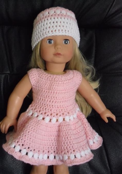 Pdf Crochet Pattern For 18 Inch Doll Dress And Hat Set For Etsy