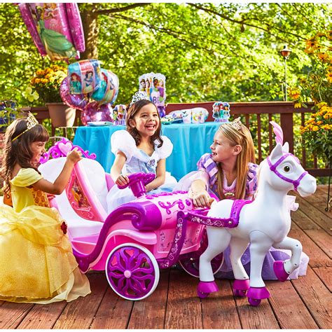 Disney Princess Royal Horse And Carriage Girls 6v Ride On Toy Ages 3