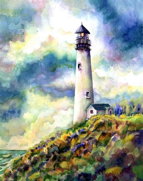 Painting Painting Yaquina Head Lighthouse By Ann Nicholson