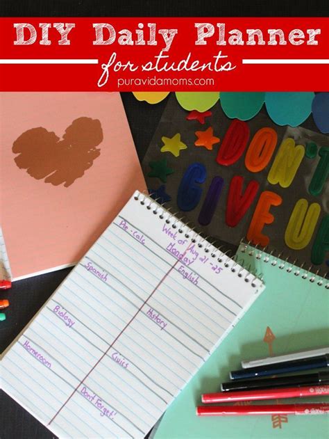 Easy Diy Daily Planner For Students Perfect For Homework Organization