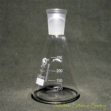 250ml 24 40 Glass Erlenmeyer Flask Chemistry Conical Bottle Laboratory