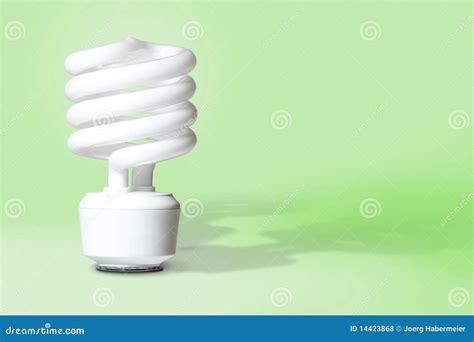 Cfl Light Bulb On Green Background Stock Photo Image Of Imagination