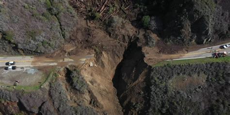 Drones Show The Full Extent Of The Us Highway 1 Washout
