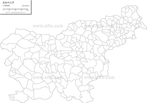 And croatia in the southeast. 地図素材:スロベニア 白地図 80097 | ベクトル地図素材 加工編集 ...