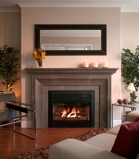 Fireplace Surround Ideas Modern Fireplace Cast Concrete Mantel Black