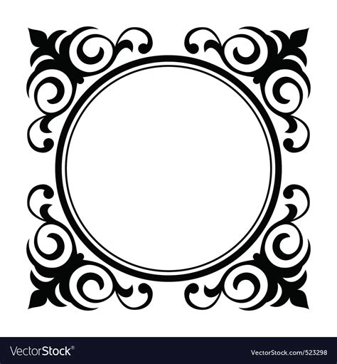 Circle Ornamental Decorative Frame Royalty Free Vector Image