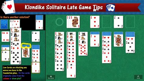 That fact, combined with a lot of new solo. Klondike Solitaire Late Game Tips - YouTube
