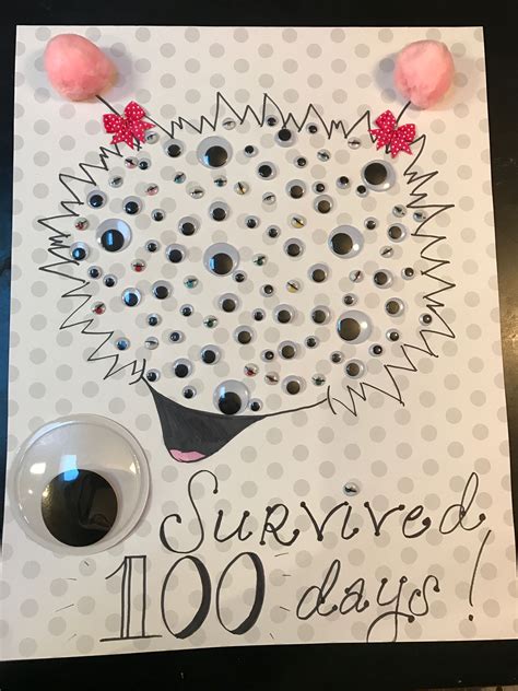 100 Days Of School Poster Board Idea 100th Day Of School Crafts 100