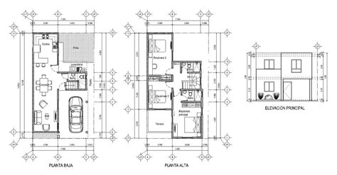 Planos Casa Habitación En Autocad Dwgautocad