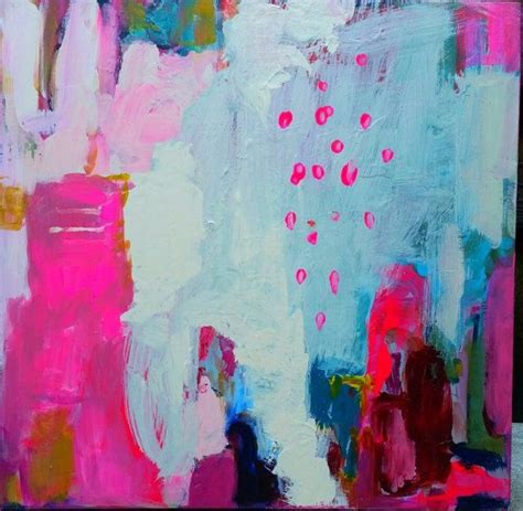Abstract Painting Navy Blue Pink Aqua Turquoise Etsy Art Prints