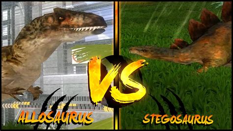 Dinosaur Battles Allosaurus Vs Stegosaurus Jurassic Park