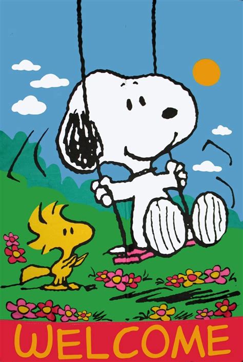 Snoopy And Woodstock Welcome Snoopy Pinterest