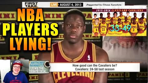 Reacting To Nba Players Lying Compilation Youtube