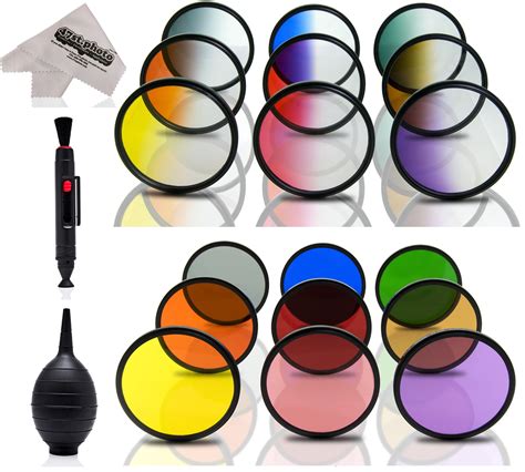 Opteka Color Filter Kit With Microfiber And Brush