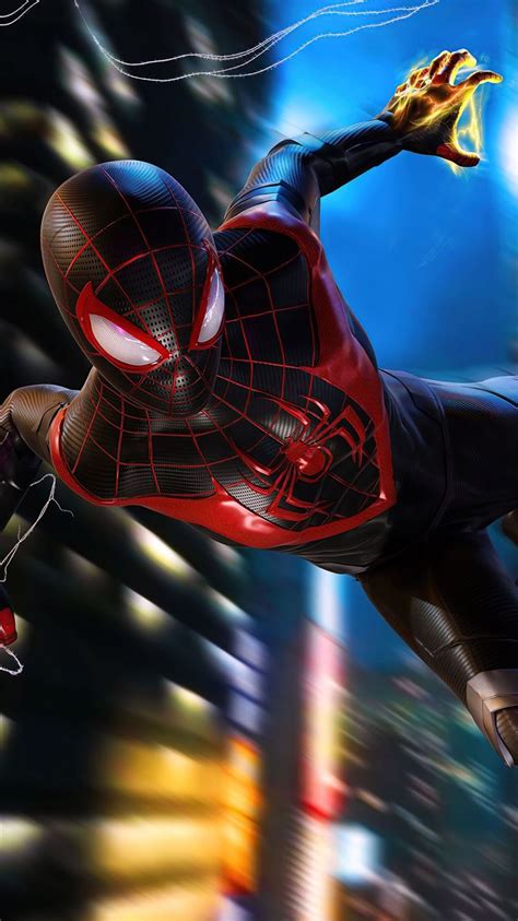 Miles Morales Spiderman Ps5 Iphone 8 Wallpapers Free Download