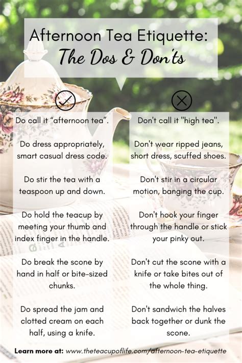 Afternoon Tea Etiquette 12 Dos And Donts The Cup Of Life