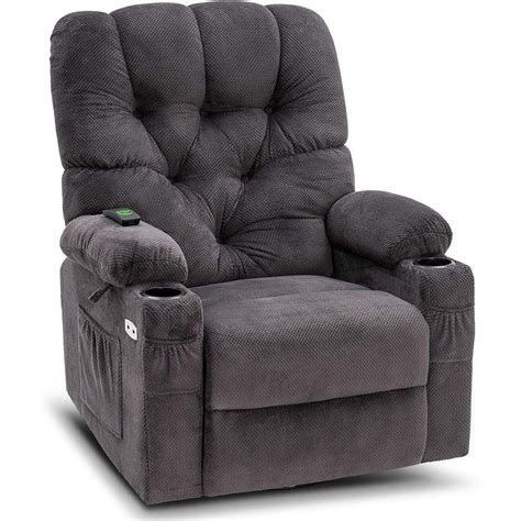 Mcombo Electric Power Swivel Glider Rocker Recliner Chair With Cup Holders For Nursery Hand
