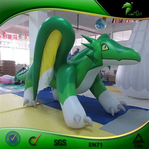 Hongyi Inflatable Dragon With Wings Sexy Inflatable Green Dragon Blow