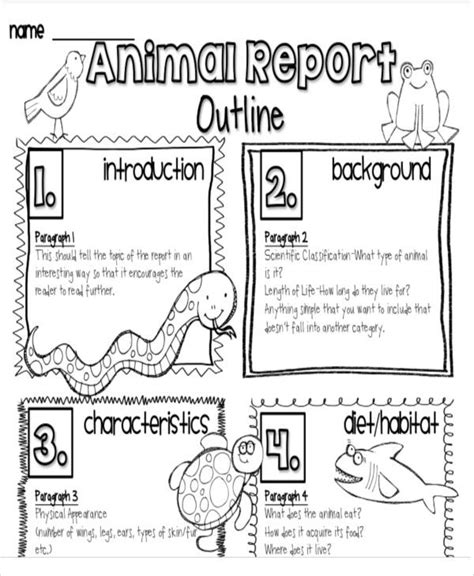 Animal Report Template 6 Templates Example Templates Example