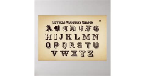 Vintage Alphabet Poster Zazzle