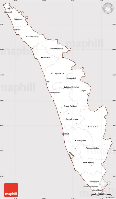Kerala Outline Map Map India World Map Kerala Images And Photos Finder