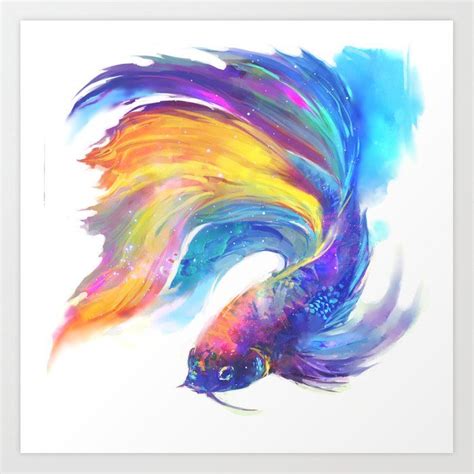 Fighter Art Print By Shimhaq X Small Fish Art Cool Art Drawings