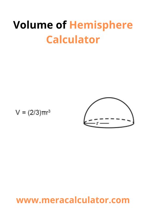 Volume Of Hemisphere Calculator In 2021 Math Calculator Online Math