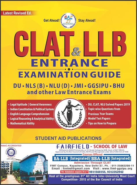 Clat And Llb Entrance Examination Guide Latest Useful For Du Ggsipu
