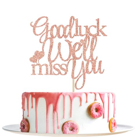 Buy Good Luck We Will Miss You Cake Topper Graduation Retirement Going Away Relocation