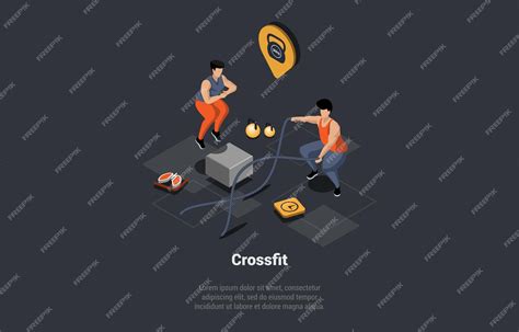Premium Vector Sports Activity Crossfit And Weight Training Exercises