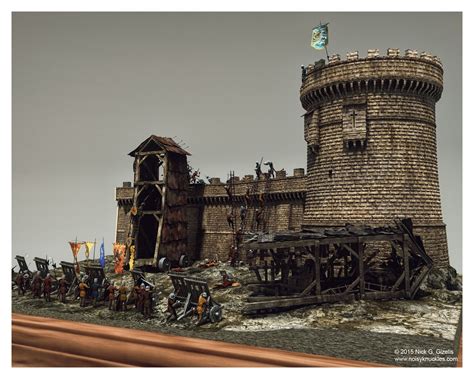 A 3d Diorama Of A Medieval Siege I Made Medieval Times Heraldry