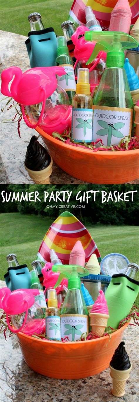 Dollar tree summer gift basket ideas for adults. Summer Party Gift Basket - Oh My Creative