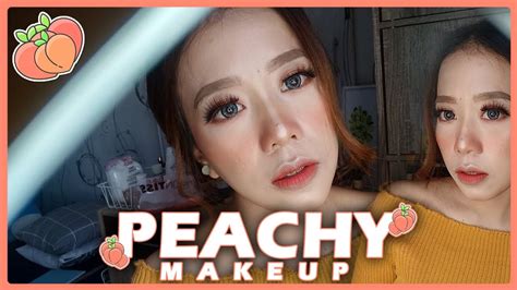 Simple Peachy Makeup Look 🍑 Tutorial Untuk Pemula Youtube