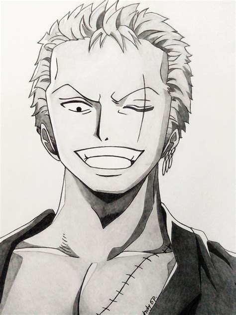 Zoro Roronoa One Piece Anime Sketch Manga Anime One Piece Comic Art Sketch