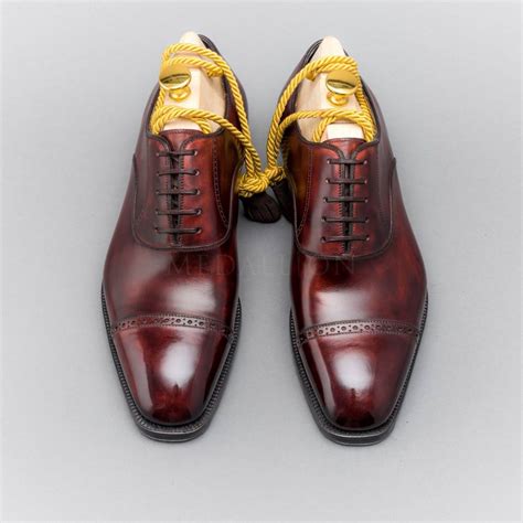 Antonio Meccariello Punched Cap Toe Oxford Italy Medallion Shoes