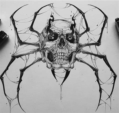 Skull Spider Design I Made Rtattoodesigns