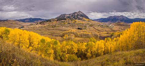 Mt Crested Butte Autumn Panorama Crested Butte Colorado Mountain