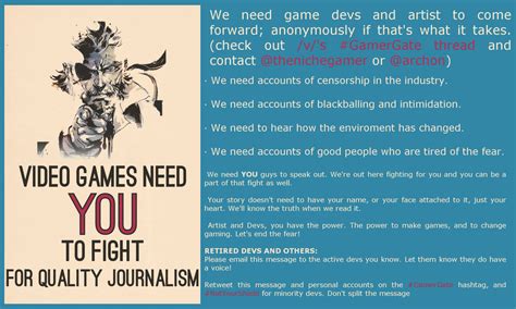 Video Games Need You To Fight For Quality Journalism Gamergate Know