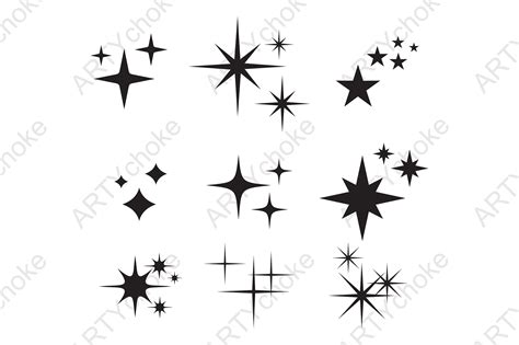 Sparkle Stars Svg File Ready For Cricut Graphic By Artychokedesign