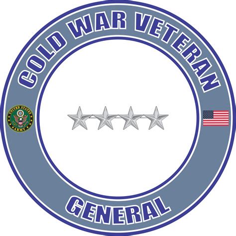 Us Army Cold War General Rank Insignia Veteran Decal
