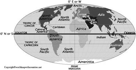 4 Free Handy Printable World Map With Equator And Tropics In Pdf 2022