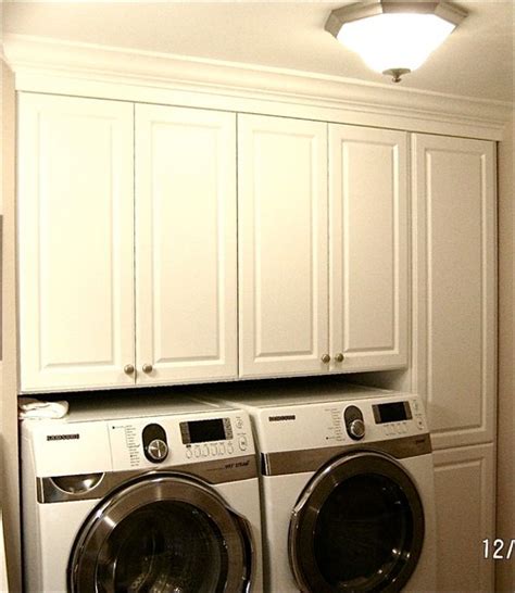 The space over these appliances should never be wasted. Easier access to upper laundry cabinets!