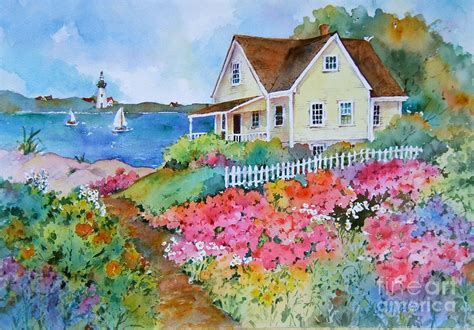 Wisconsin Lake House By Sherri Crabtree Cottage Art Painting Lake House