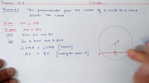 Chapter10 Theorem103 Circles Ncert Maths Class 9 Cbse Youtube