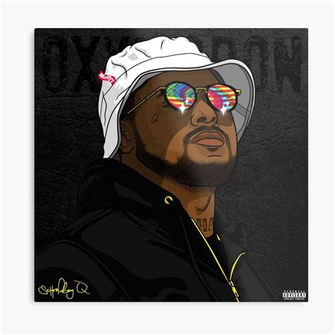 Schoolboy Q Bucket Hat And Glasses Metal Print By Yeet Arizona