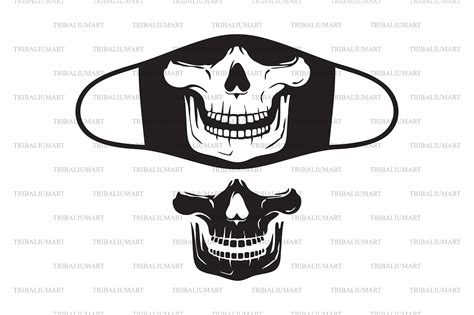 Skeleton Face Mask Skull Jaw Graphic By Tribaliumart · Creative Fabrica
